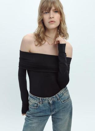 Боди с открытыми плечами от zara