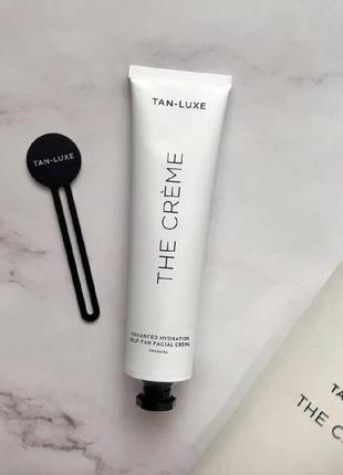 Увлажняющий увлажняющий крем для загара автозагара для кожи лица tan-luxe the creme advanced hydration self tan facial cream 65 ml