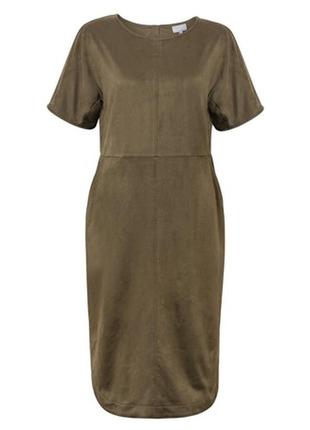 Стильна сукня під замшу р. s oliver bonas плаття еко замша стрейч