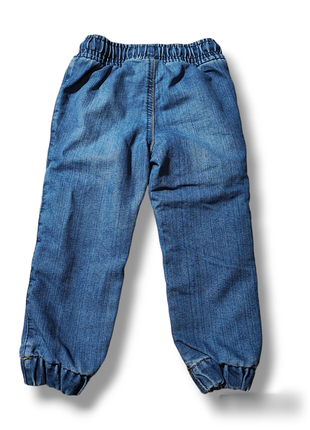 Джинсы джоггеры с подкладкой джинсовые брюки на резинке3 фото