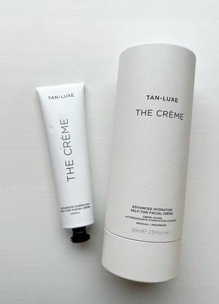 Увлажняющий увлажняющий крем для загара автозагара для кожи лица tan-luxe the creme advanced hydration self tan facial cream 65 ml7 фото