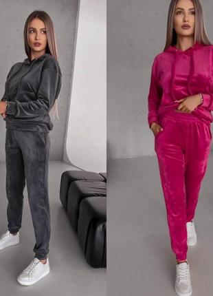 Хит сезона! стильный женский велюровый костюм есть 13 цветов) + подарок6 фото