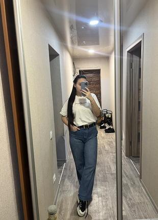 Джинсы прямые синие