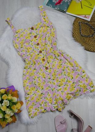 Ромпер комбінезон в квітковий принт рожевий