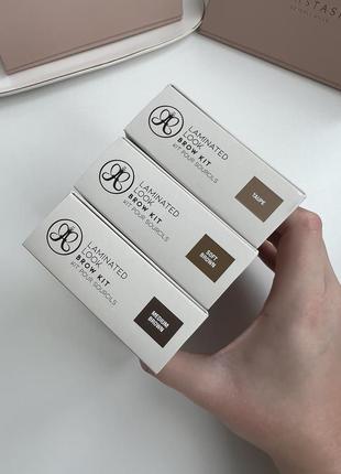 Набір для брів anastasia beverly hills laminated look brow kit taupe,soft brown,medium brown, новий4 фото