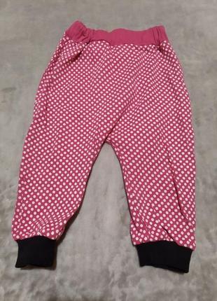 Штанишки штаны в горошек с манжетами
