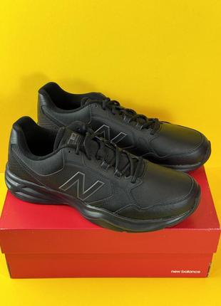 Чоловічі шкіряні чорні кросівки new balance 411 розмір 46,5 та 47,5