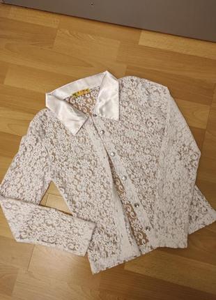 Праздничная ажурная блузка1 фото