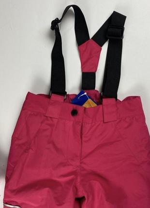 Лыжные мембранные брюки термо 98-104см lupilu девочка розовые3 фото