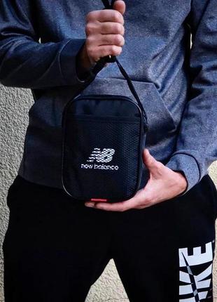 Стильний спортивний месенджер new balance set маленька чорна міська сумка через плече барсетка