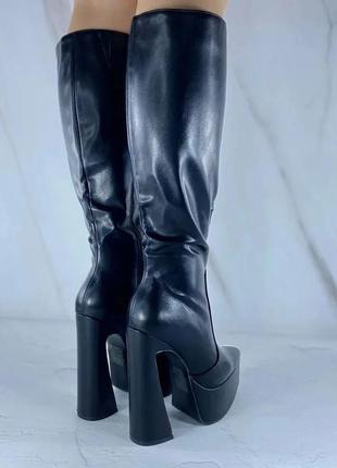 Женские сапоги сапоги сапожки на высоком каблуке и платформе3 фото