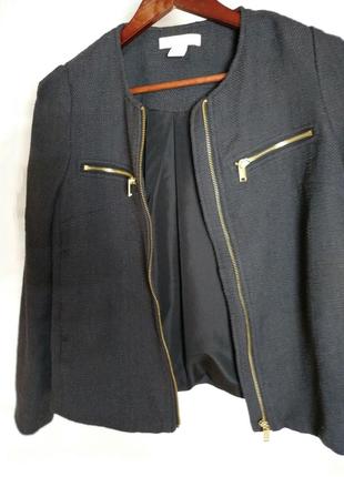 Куртка пиджак h&m жакет с золотым замком блейзер курточка пальто2 фото