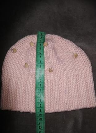 Тепла шапка для дівчинки3 фото