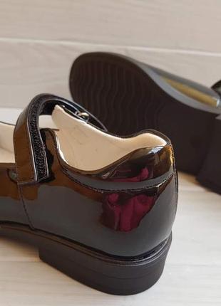 Лаковые туфли балетки для девочки с супинатором5 фото