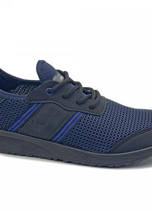 Кросівки чоловічі сітка 44 розмір. літні кросівки, модні універсальні кросівки. модель 46913. колір: синій