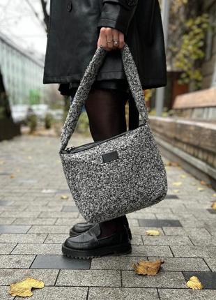 Женская сумка искусственный мех + экокожа2 фото