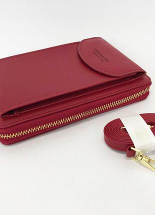 Женский клатч-шумка baellerry forever young, кошелек сумка с отделением для телефона. цвет: розовый
