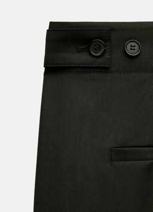 Мінімалістичні штани zw collection на основі вовна зі зборочками10 фото