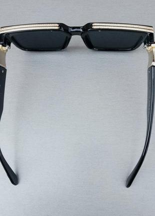 Louis vuitton окуляри великі жіночі сонцезахисні чорні з золотом7 фото