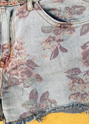Классные джинсовые брендовые шорты в цветочный принт 🌸9 фото