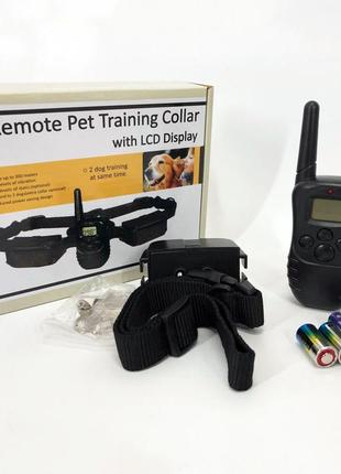 Ошейник для дрессировки собак remote pet dog training с lcd дисплеем