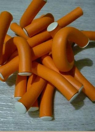 Вінтаж набір м'які бігуді папільйотки для довгого та короткого волосся 12 шт 18*1,5 см бумеранги