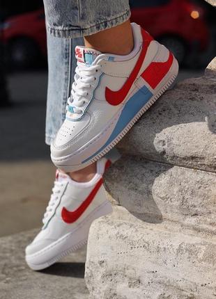 Кросівки nike air force shadow blue orange  кроссовки