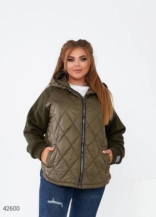 Женская демисезонная куртка больших размеров 56-58