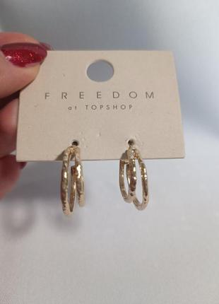 Сережки в золоті freedom at topshop