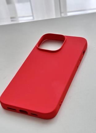 Чохол iphone 14pro max червоний трендовий чохол айфон softouche2 фото
