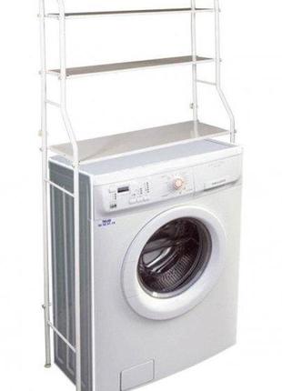Полка стелаж над пральною машинкою multi corner shelf tm-101 біла, органайзер тримач для ванної кімнати4 фото