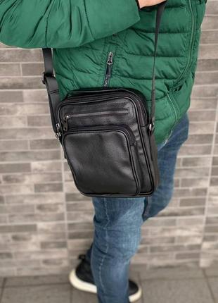 Мужская повседневная сумка через плечо барсетка классическая деловая choice2 фото