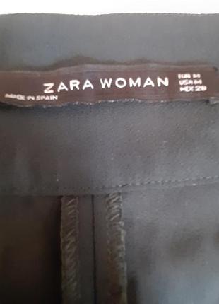 Чудові штани кюлоти на високій посадці в смарагдовому кольорі від zara іспанія10 фото