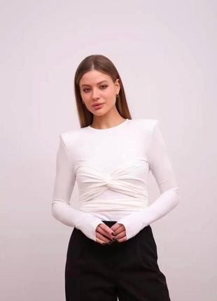 Женский лонгслив на завязках. женский лонгслив микродайвинг