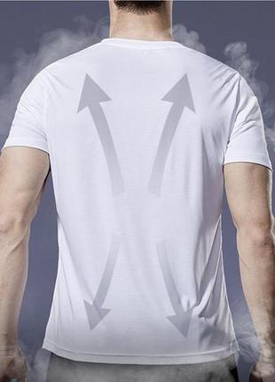 Біла спортивна футболка run l mieyco білий2 фото