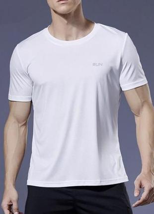 Біла спортивна футболка run l mieyco білий1 фото