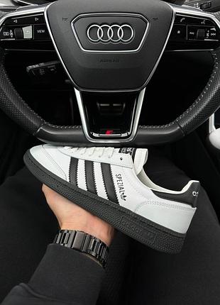 Чоловічі кросівки adidas spezial white leather black