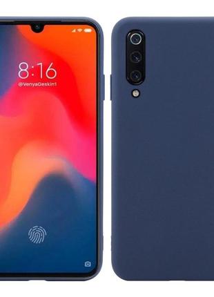 Чехол soft touch для xiaomi mi 9 se силикон бампер темно-синий