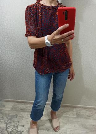 Красивая стильная блуза из фактурной ткани с содержанием шелка2 фото