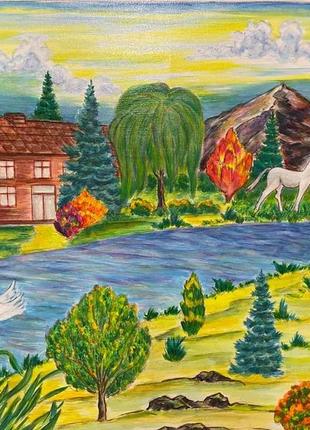 Картина маслом 80*60 см на подрамнике.