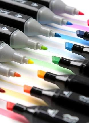 Cкетч маркеры двусторонние набор 60 цветов в сумке sketch marker touch 10-605 фото