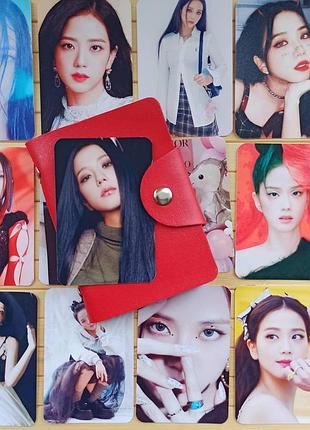 Ломо карты ким джису jisoo black pink блэк пинк + силиконовый картхолдер