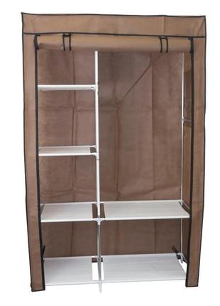 Тканинна збірна шафа, органайзер для зберігання речей prc - storage wardrobe 1060 x 450 x 1700 мм