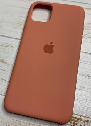 Силиконовый чехол silicone case для iphone 11 pro max розовый 27 (бампер)