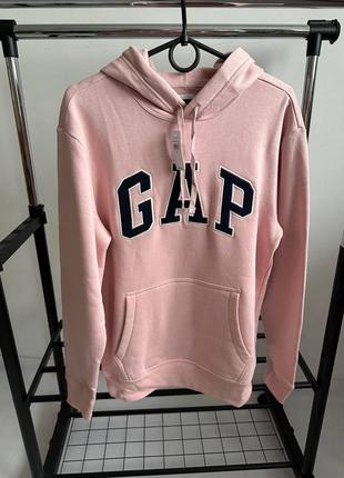 Теплые унисекс худи gap розового цвета