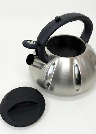 Чайник unique un-5304 зі свистком 3л, чайник для газової плитки, металевий чайник, чайники для плит7 фото