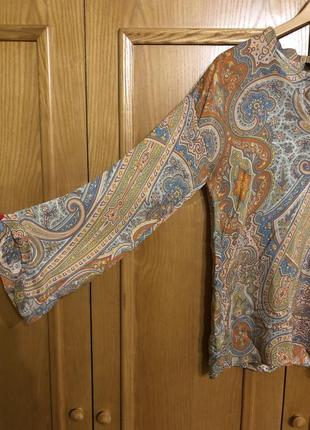 Блуза тоненькая , орнаменты пейсли , zara оригинал3 фото