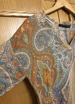 Блуза тоненькая , орнаменты пейсли , zara оригинал5 фото