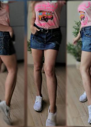 С-м r.marks синяя мини юбка,джинсовая