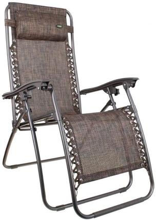 Садове крісло трансформер шезлонг лежак з підголовником розкладне для відпочинку 180*65*115см mh-30691 фото